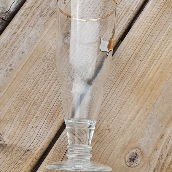 Negra Modelo Drinking Glass Gold Rim Upside Down - Picture 2 of 5